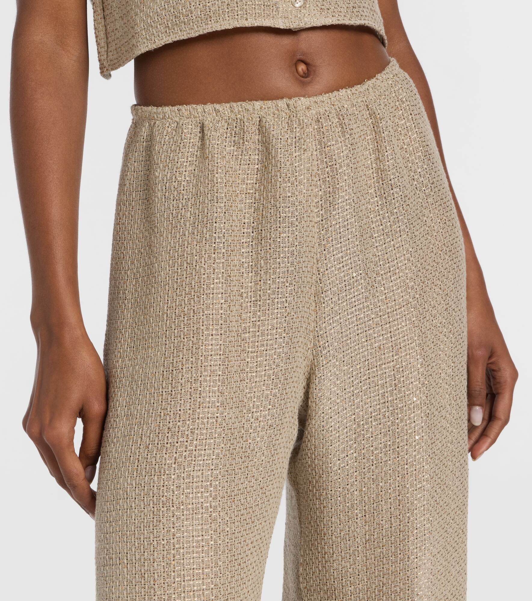 Stella linen-blend wide-leg pants - 4