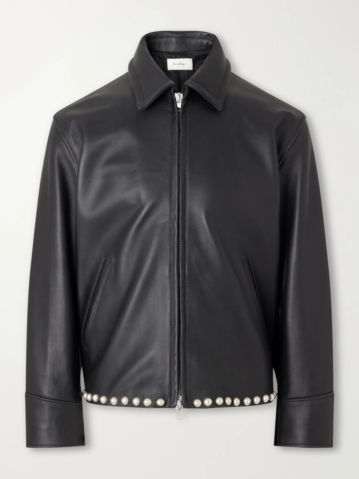 Rider Embellished Leather Jacket - 1
