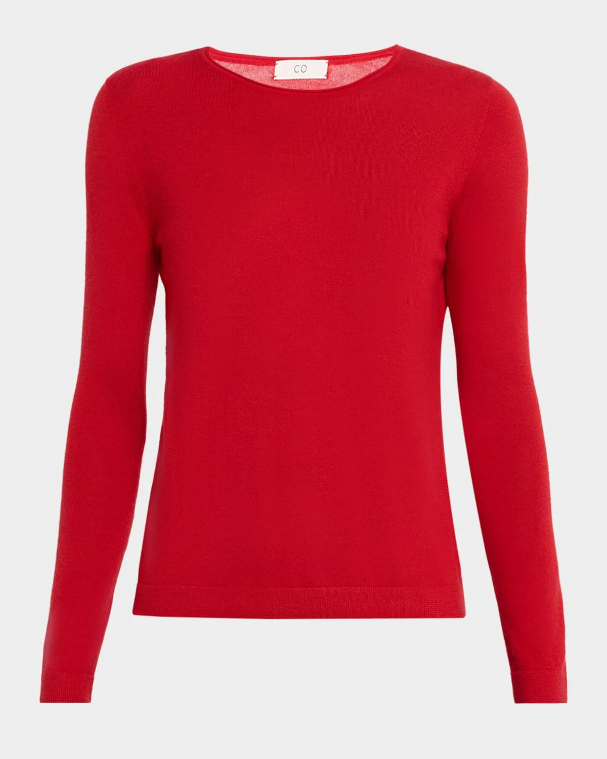 Cashmere Rolled Crewneck Sweater - 1