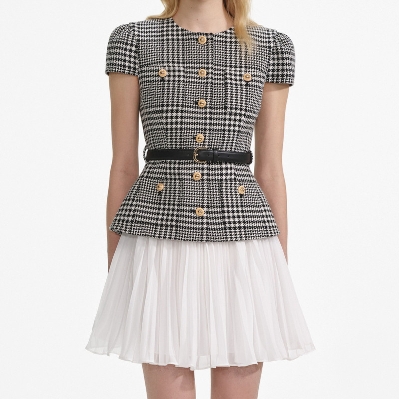 Houndstooth Mini Dress 4