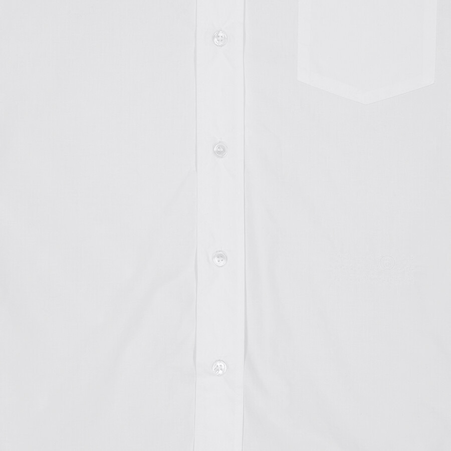 MM6  Maison Margiela Ladies White Short-Sleeve Cotton Shirt - 2
