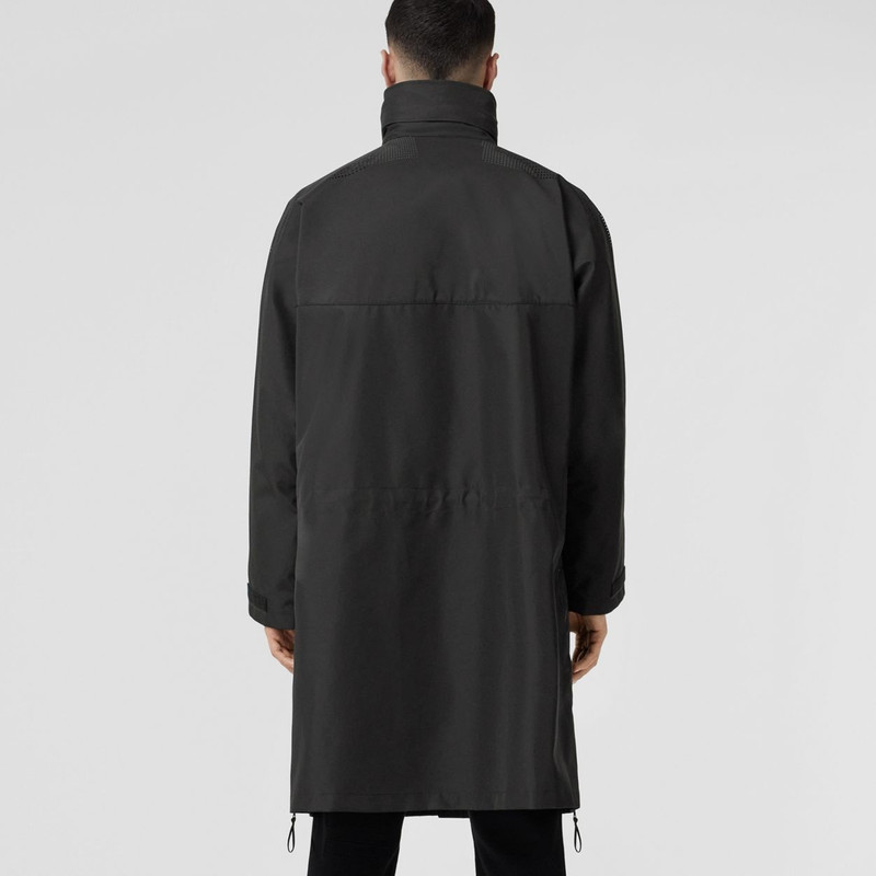 Perforated Logo Packaway Hood Technical Car Coat 4
