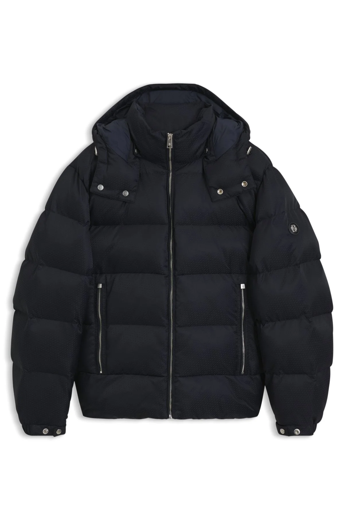 WATER-REPELLENT PADDED JACKET WITH MICRO-MONOGRAM JACQUARD - 1