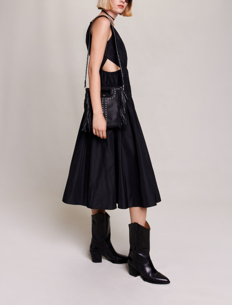 Taffeta dress with cut-out at the waist 3