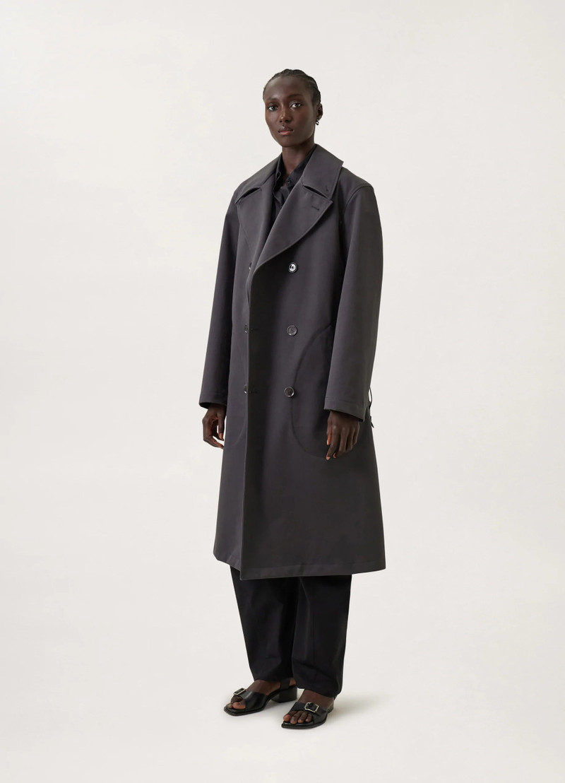 名作 lemaire 20aw military over coat Lemaire MILITARY DOUBLE BREASTED TRENCH BONDED COTTON | REVERSIBLE