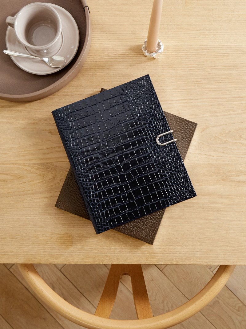 Smythson Portobello Mara Croc-effect Leather Diary outlook
