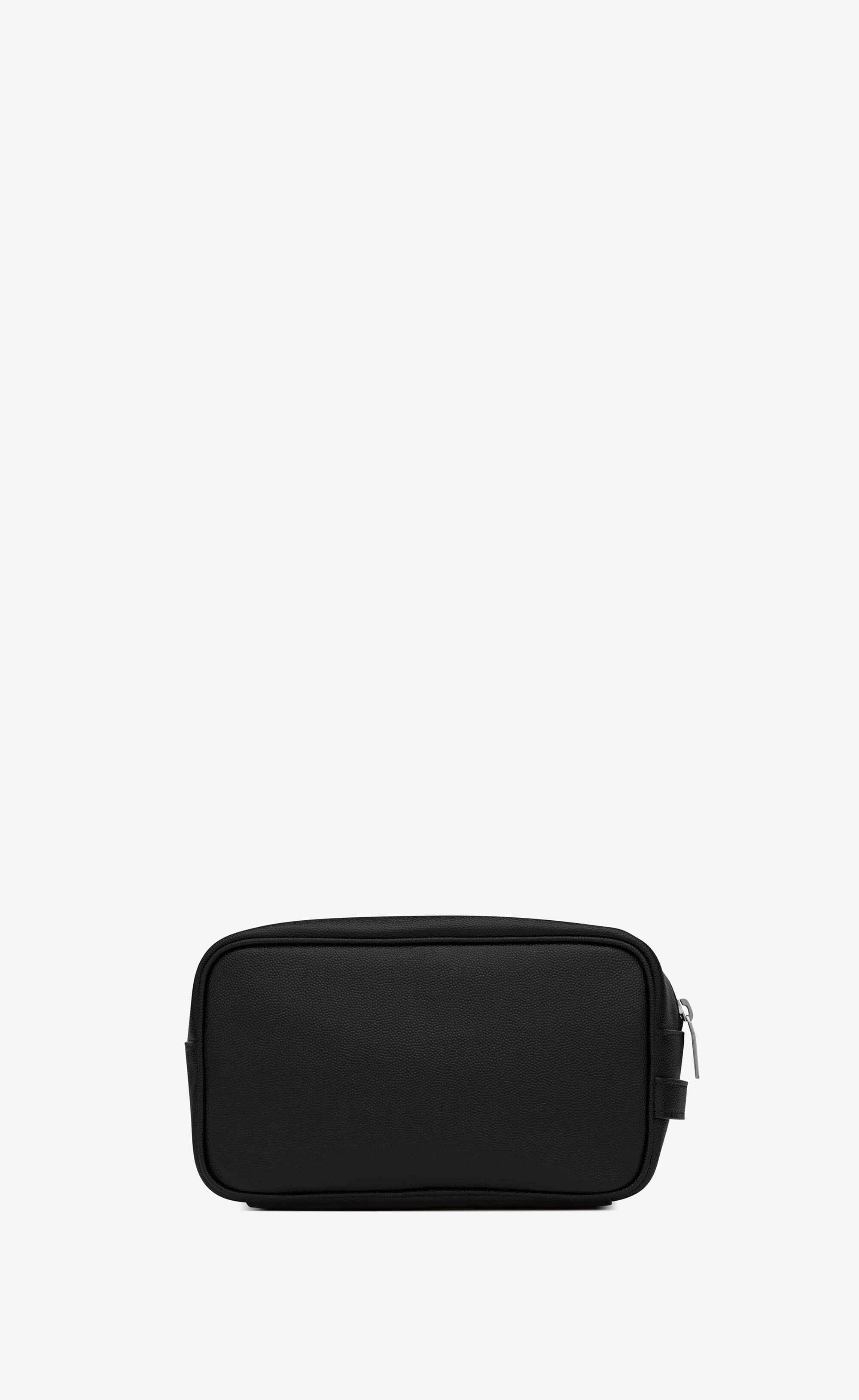 saint laurent paris small grooming case in grain de poudre embossed leather - 2