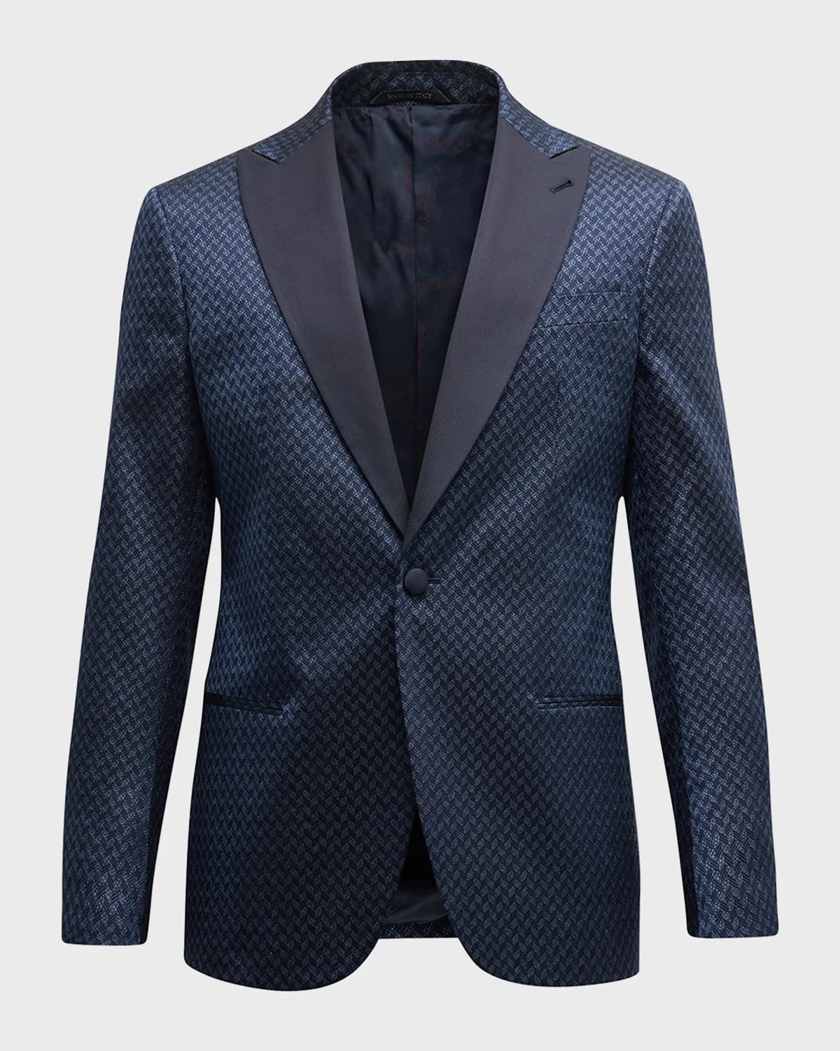 Men's Silk Jacquard Blazer - 1