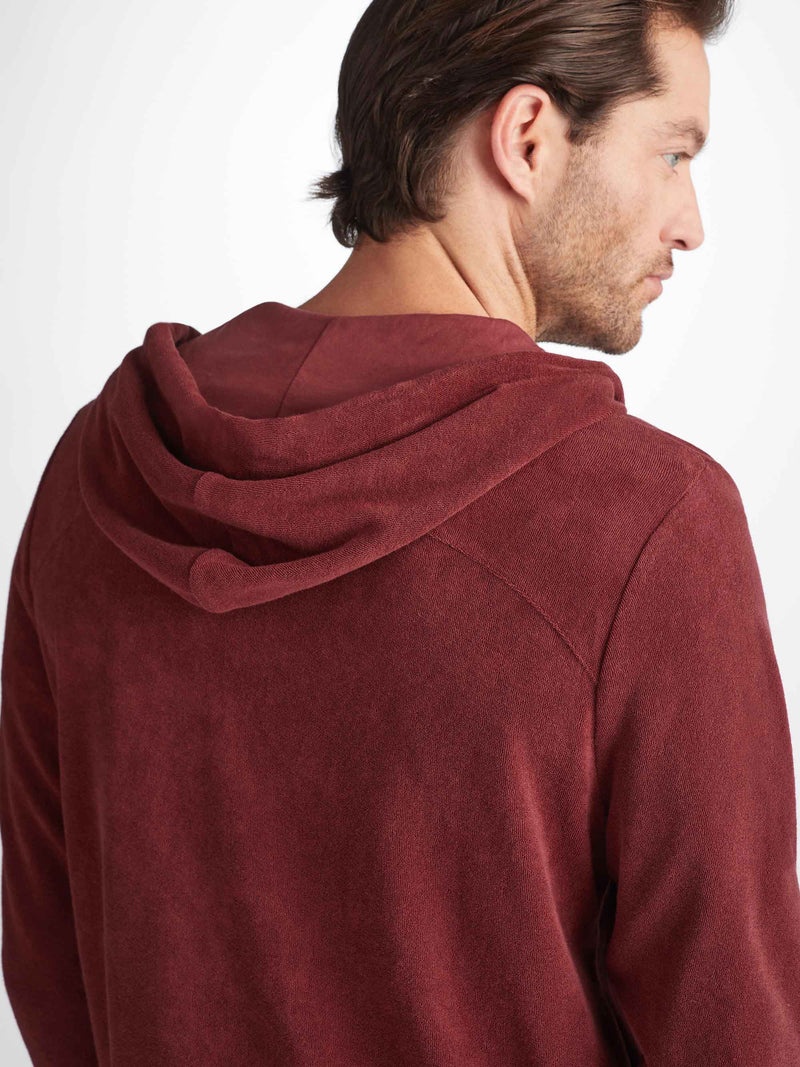 Men's Hoodie Isaac Terry Cotton Burgundy - 5