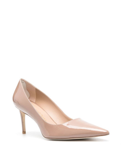 Stuart Weitzman Stuart 75mm leather pumps outlook