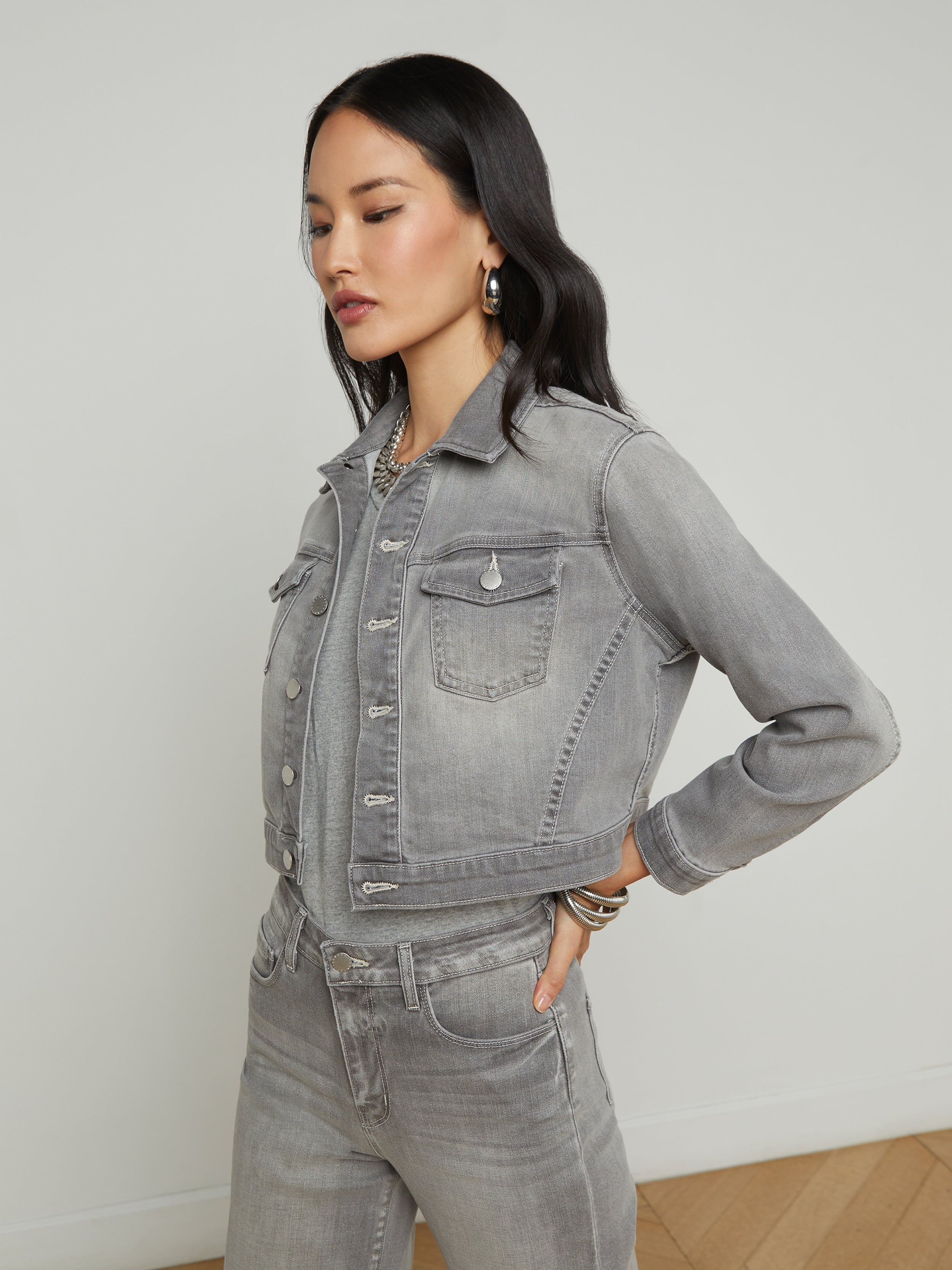 Koda Cropped Denim Jacket - 4