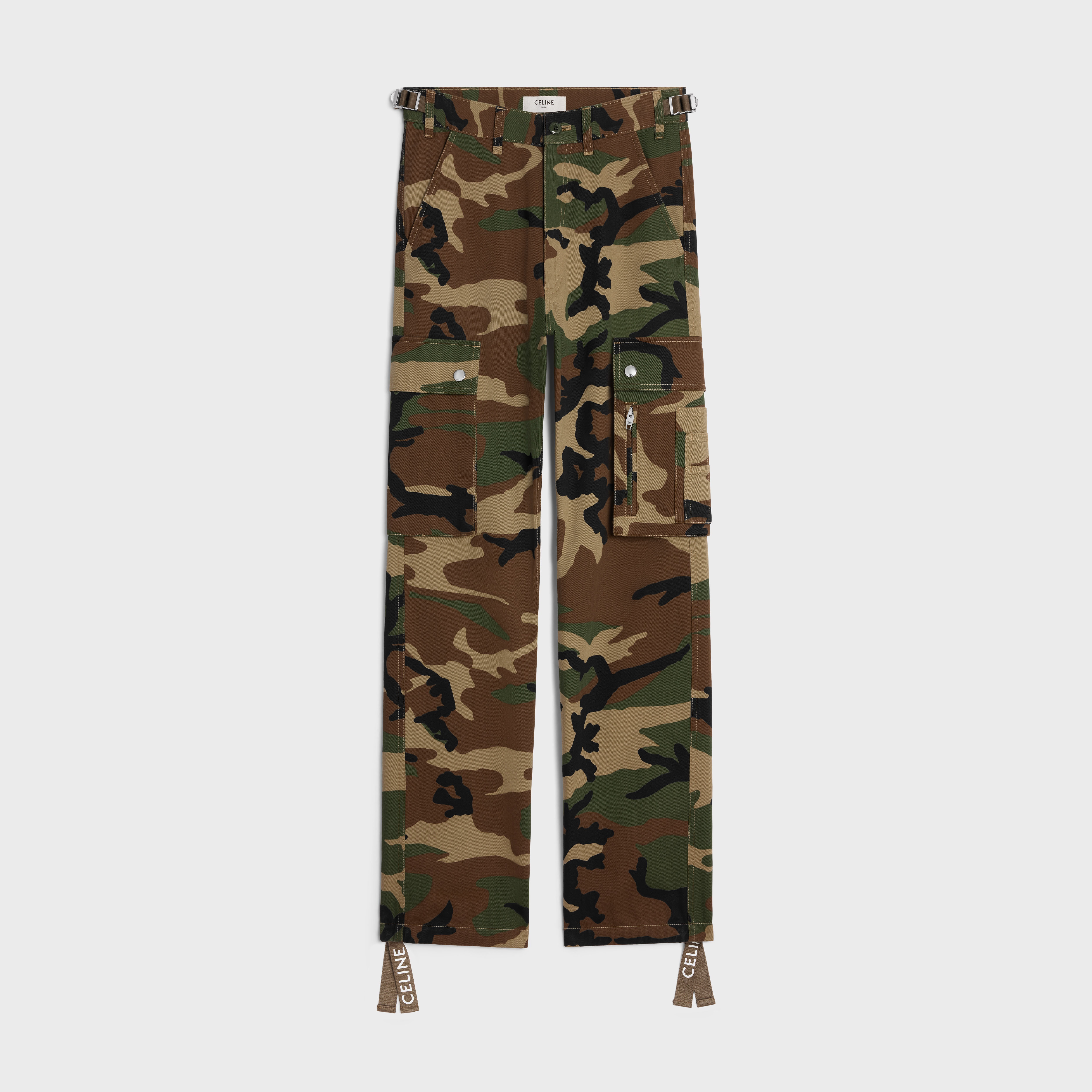 celine cargo pants in camouflage cotton - 1