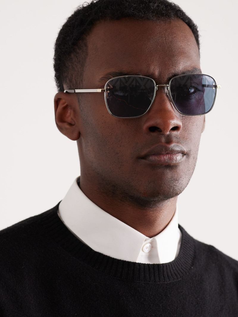 Dior CD Diamond S4U D-Frame Silver-Tone and Acetate Sunglasses Silver outlook