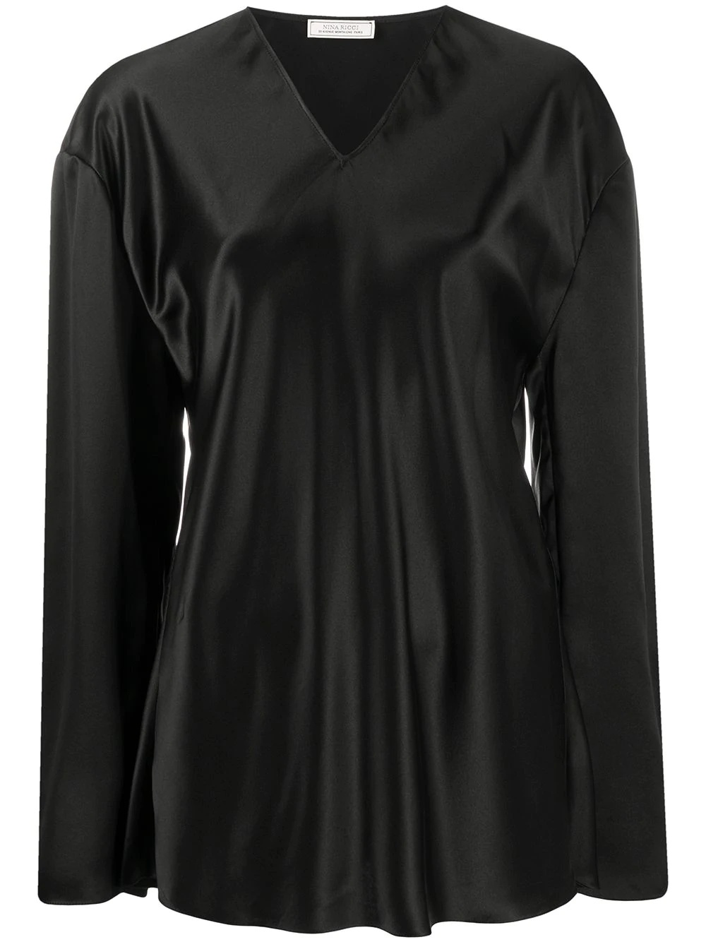 longline V-neck blouse - 1