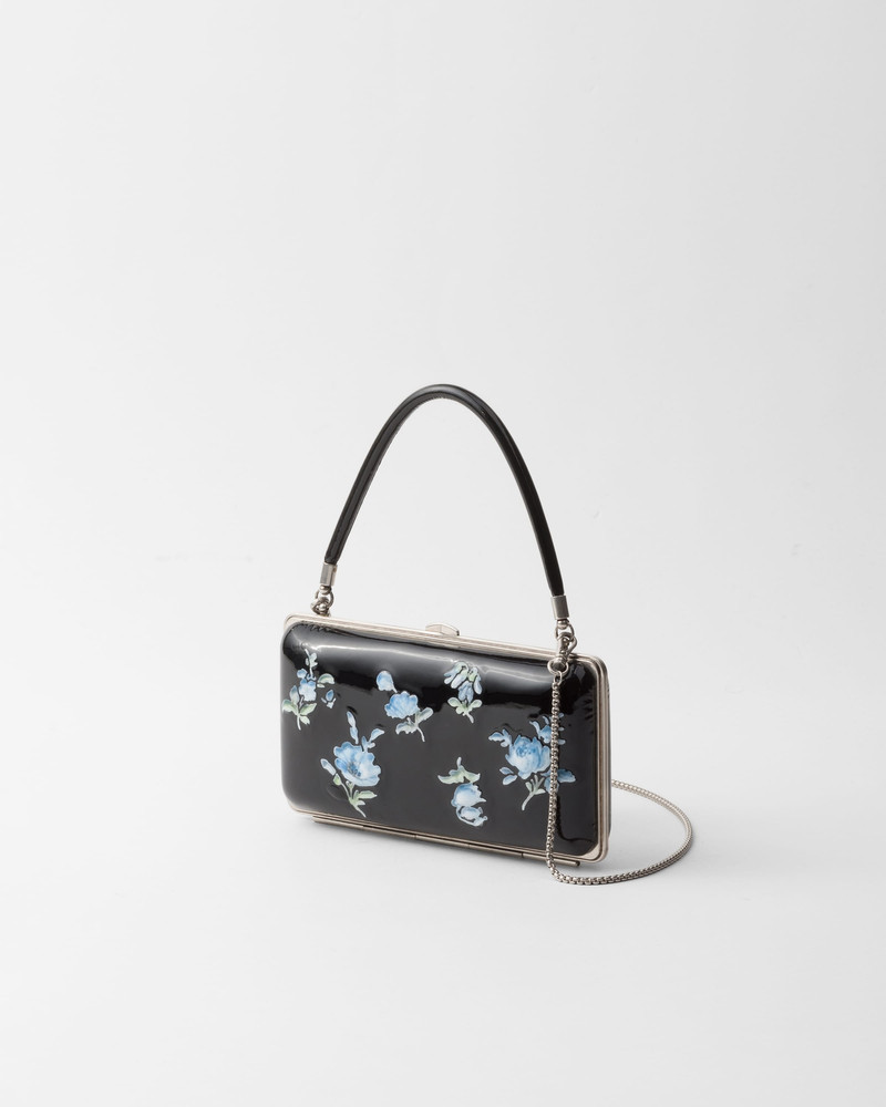 Printed patent leather clutch 3
