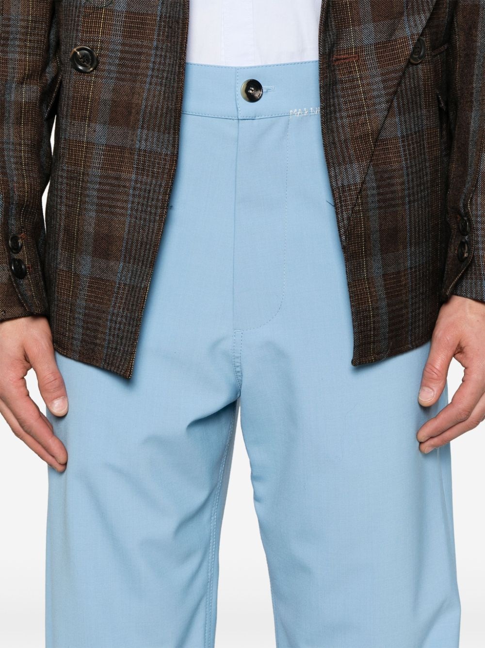 Mending-logo straight-leg trousers - 5