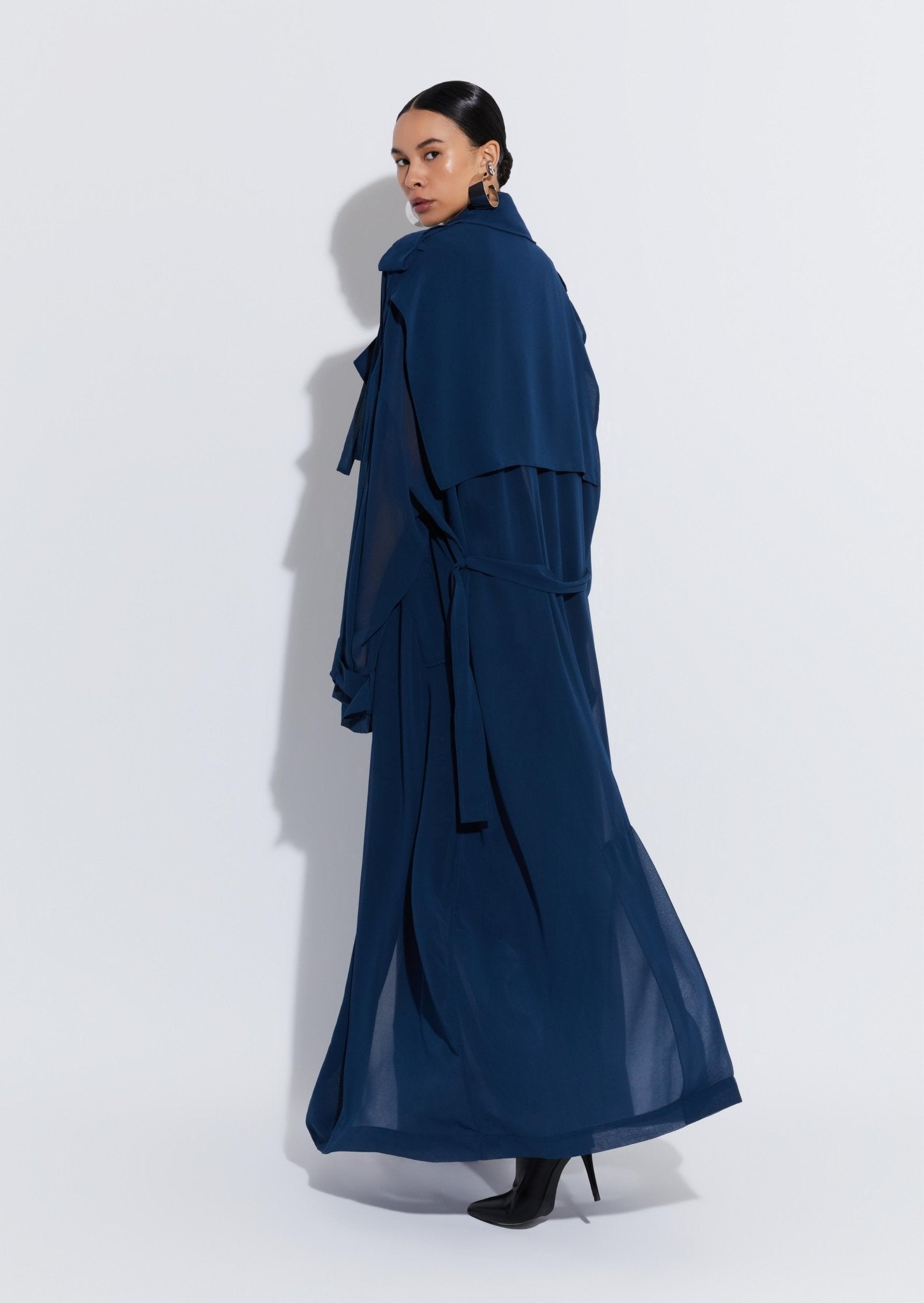 Georgette Double Breasted Trench - 4