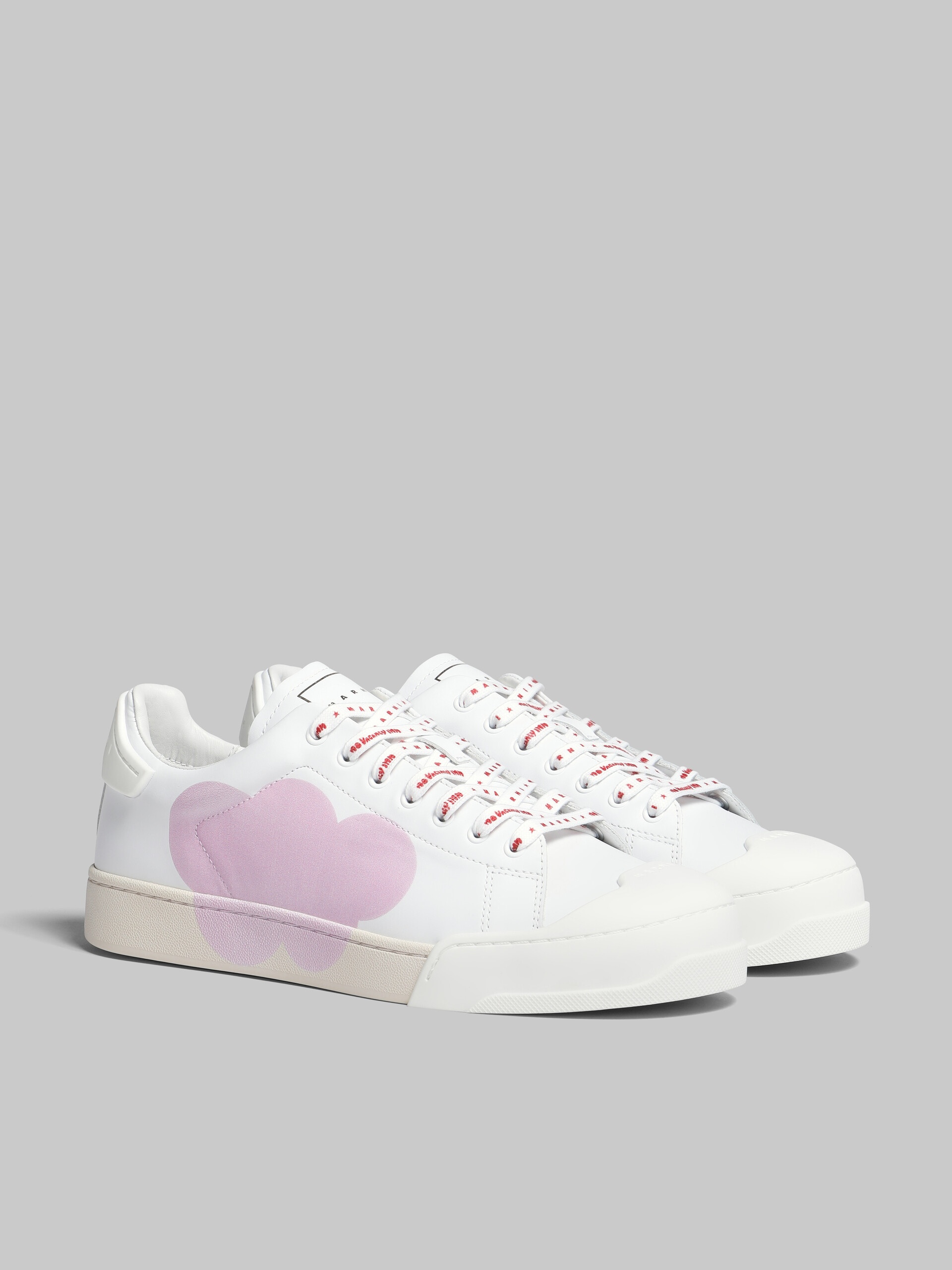 MARNI X NO VACANCY INN - DADA BUMPER SNEAKER IN WHITE PRINTED LEATHER - 2