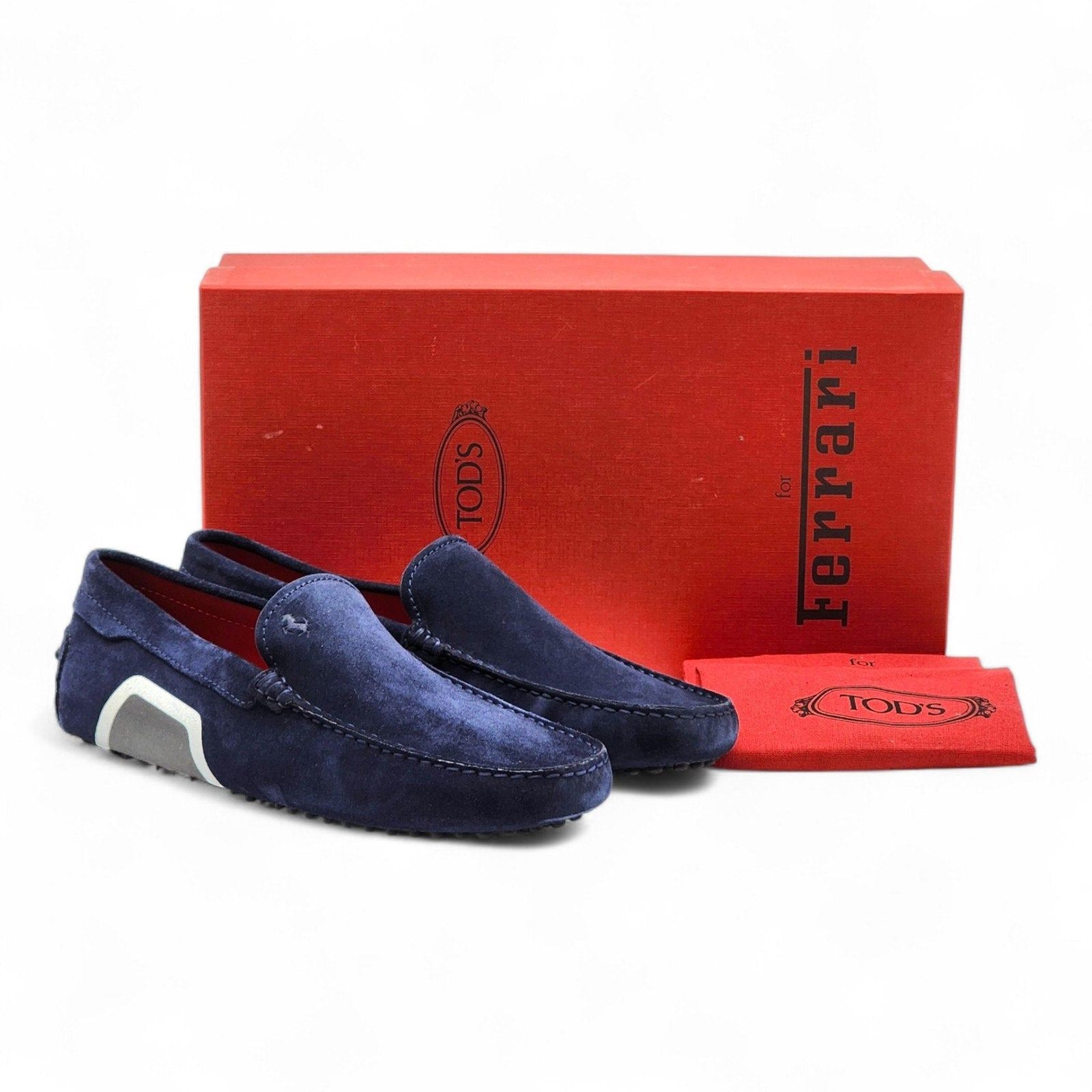 TOD’s Ferrari Gommino Blue Suede Driving Loafer Gommino Suede driving Loafer - Blue | Viola Milano main image 4