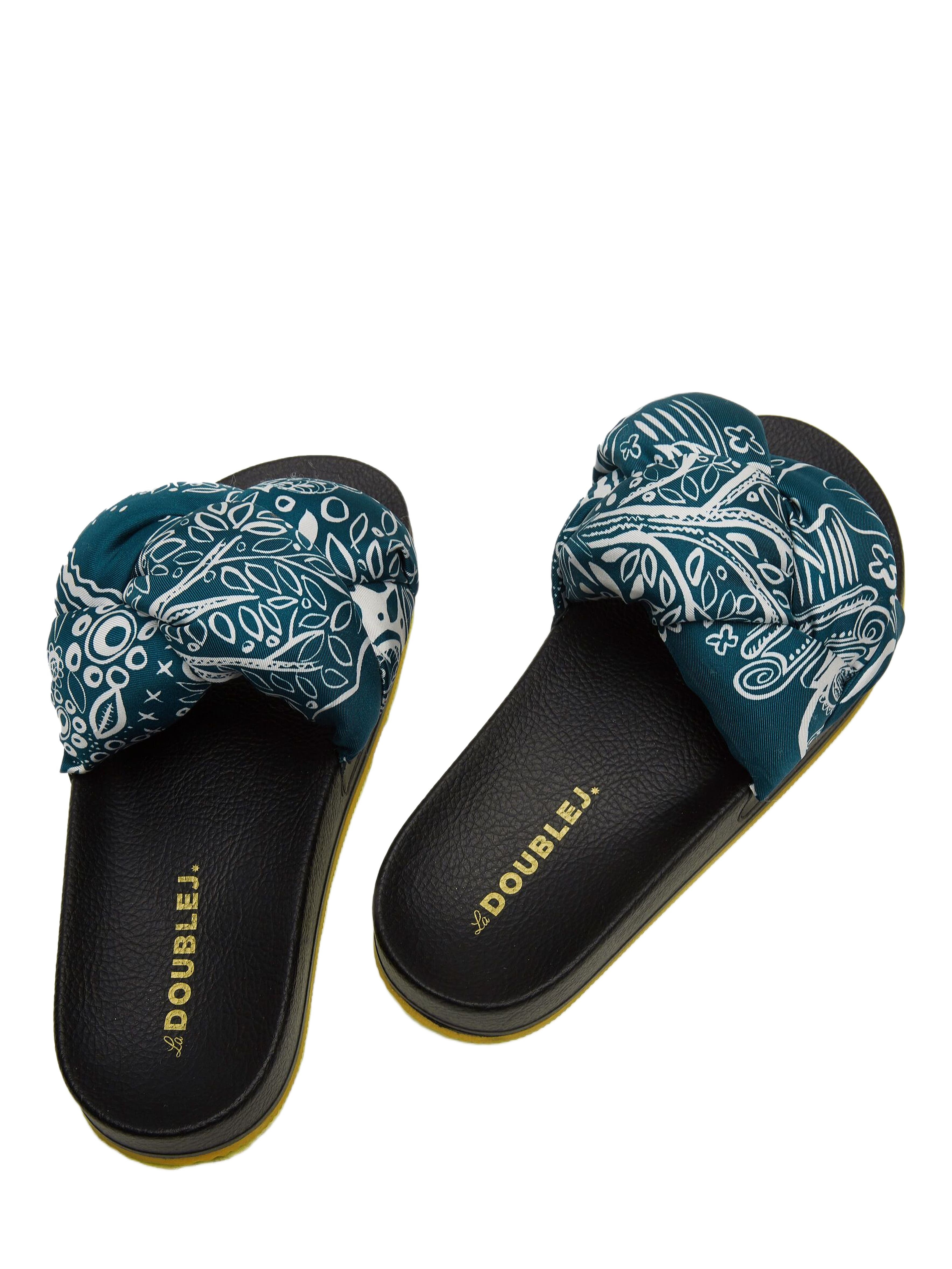 La DoubleJ Treccia Slides Ionic Blue Petro at Nordstrom - 4