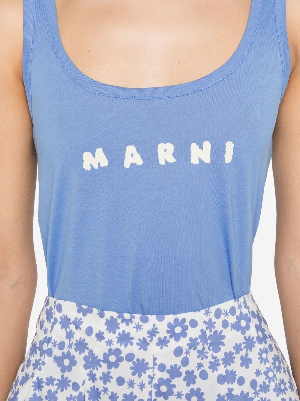 logo-print tank top - 5