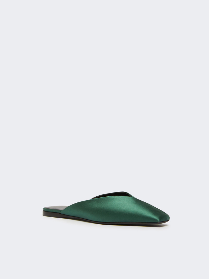 Max Mara SQUAREDMULE Viscose and silk satin mules outlook