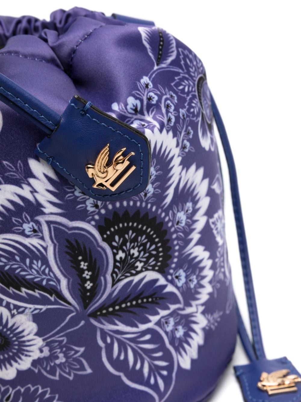 floral-print drawstring clutch bag - 3