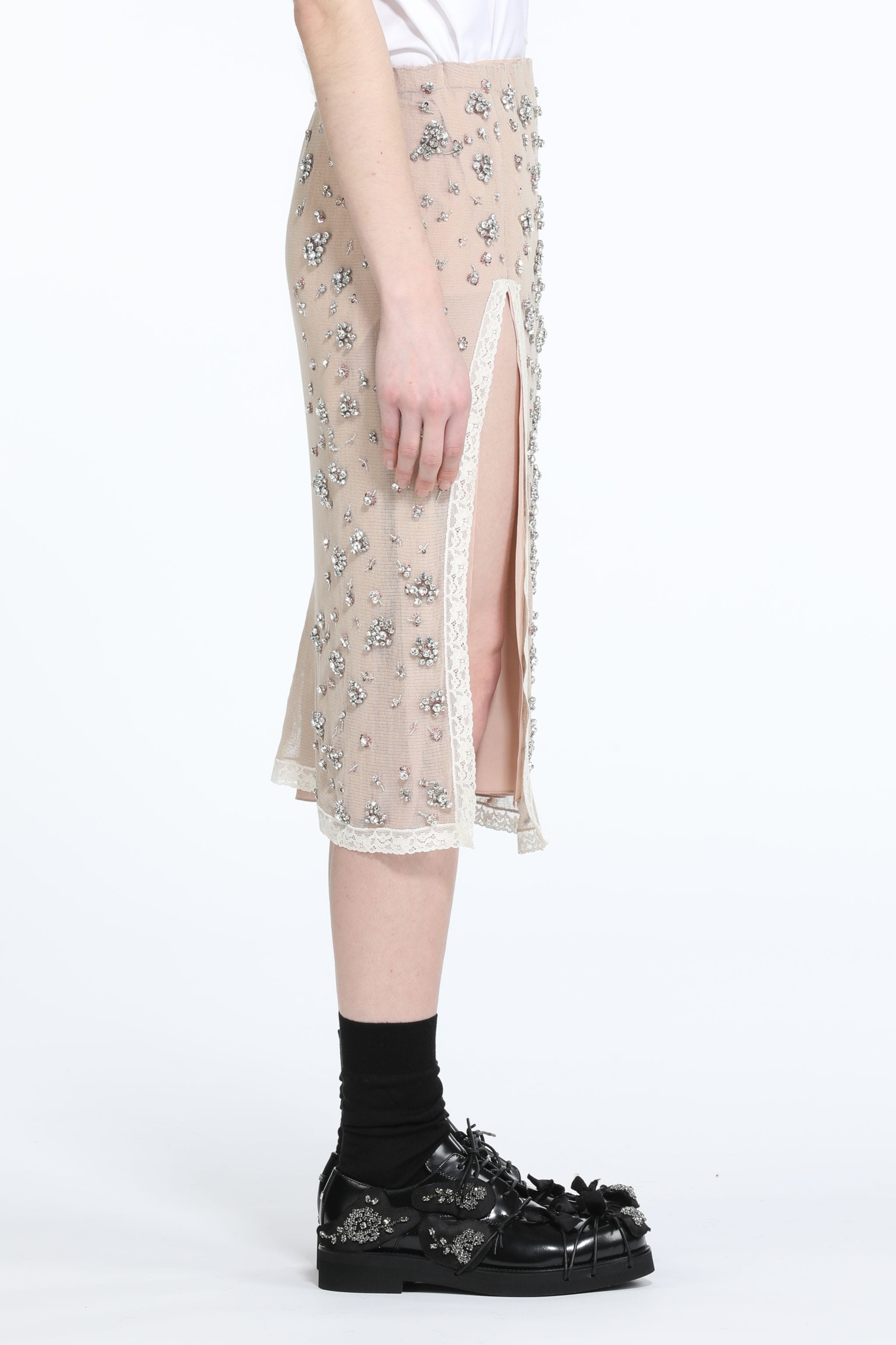 CRYSTAL-EMBELLISHED MIDI SKIRT - 3
