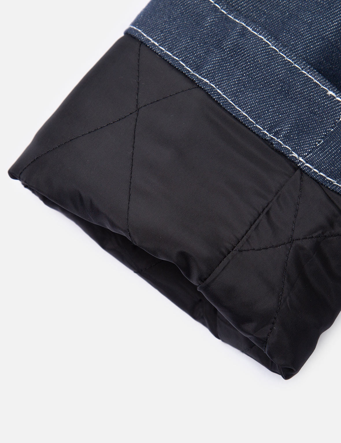Contrast Stitching Padded Denim Worker Jacket - 18