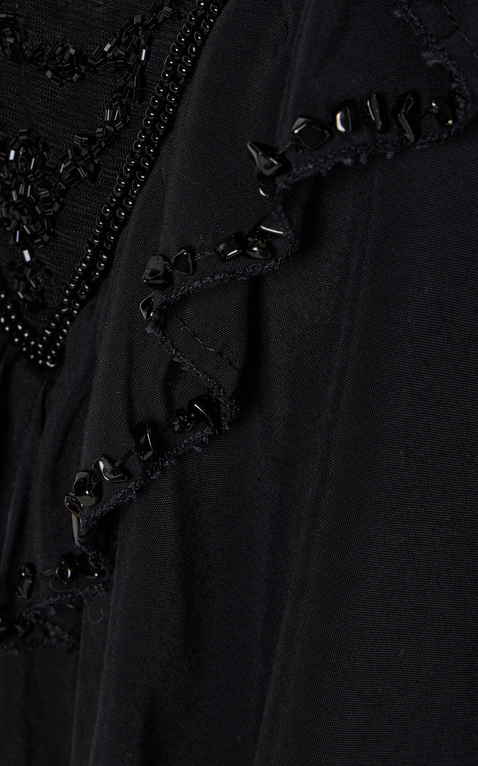 Shanna Beaded Crepe Capelet Top black - 5