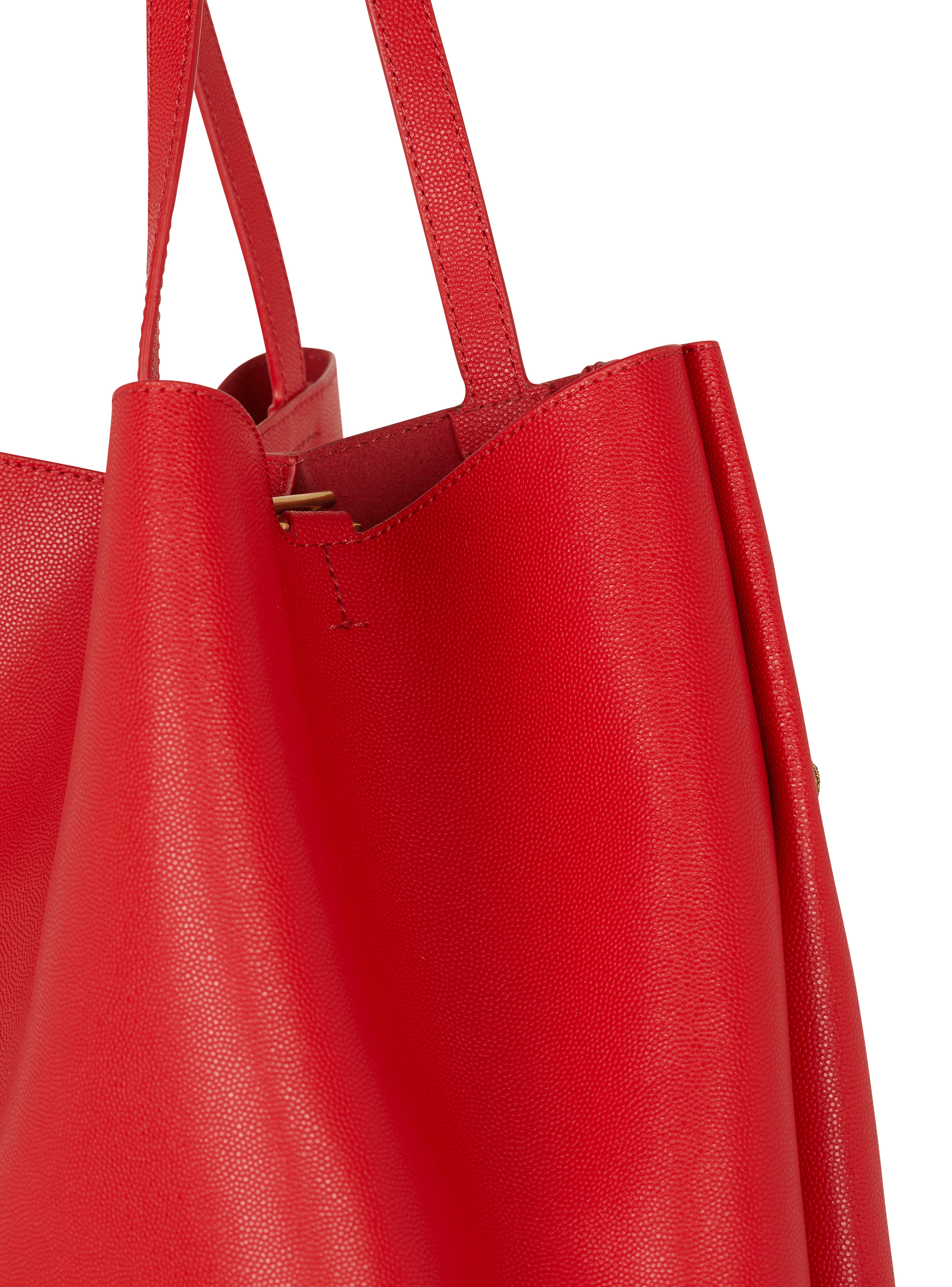 Emblème grained leather tote bag - 5