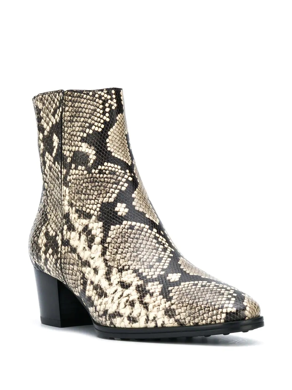 snakeskin detail booties - 2