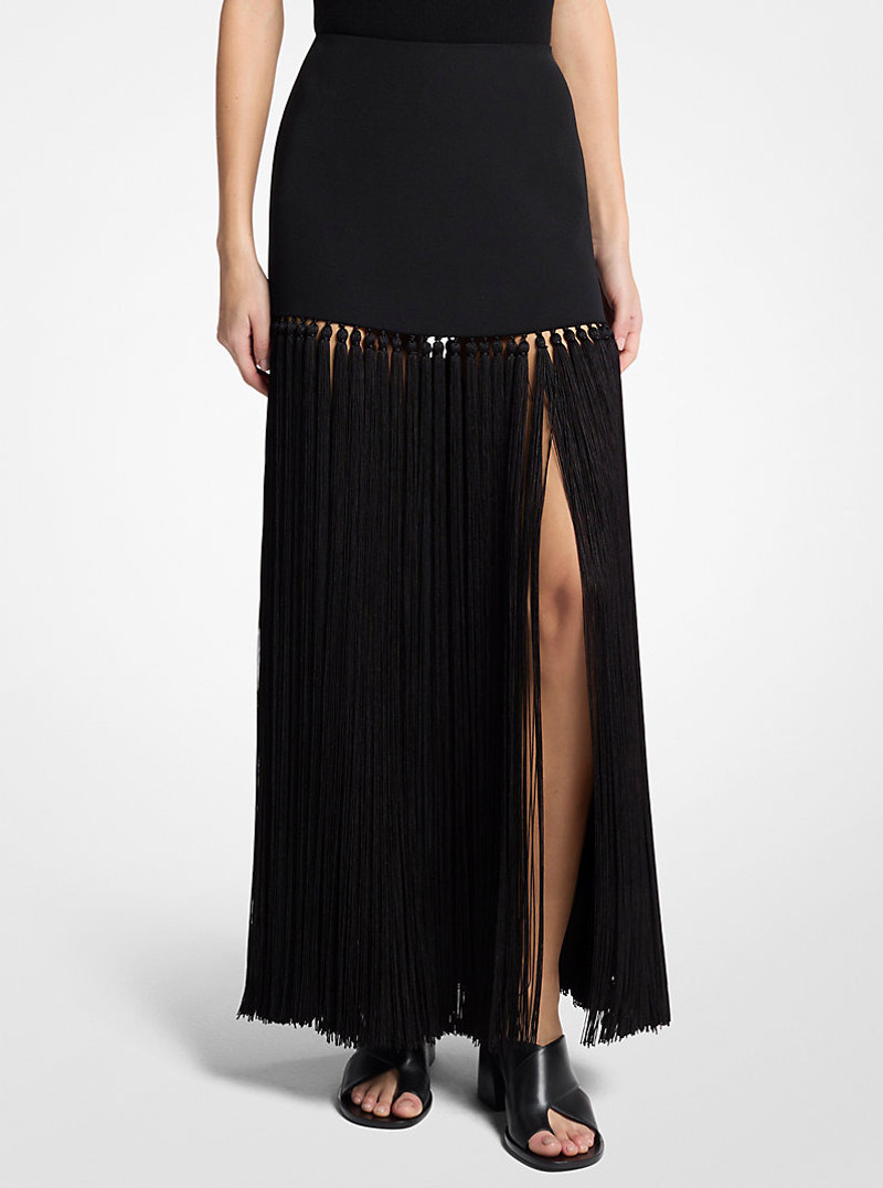 Wool Gabardine Tassel Skirt 1