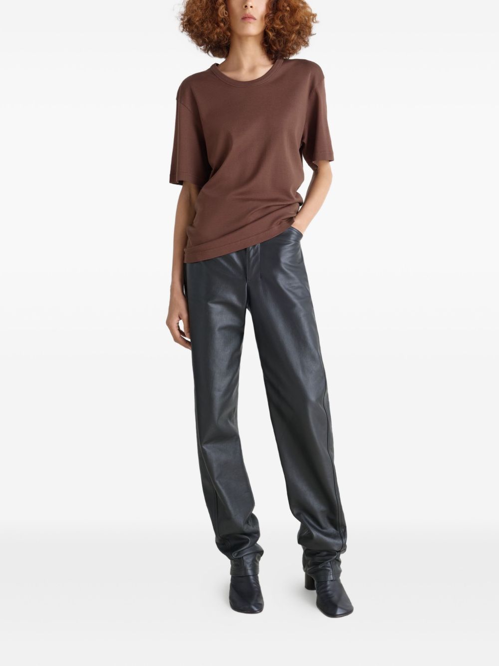 ribbed crew-neck T-shirt - 2