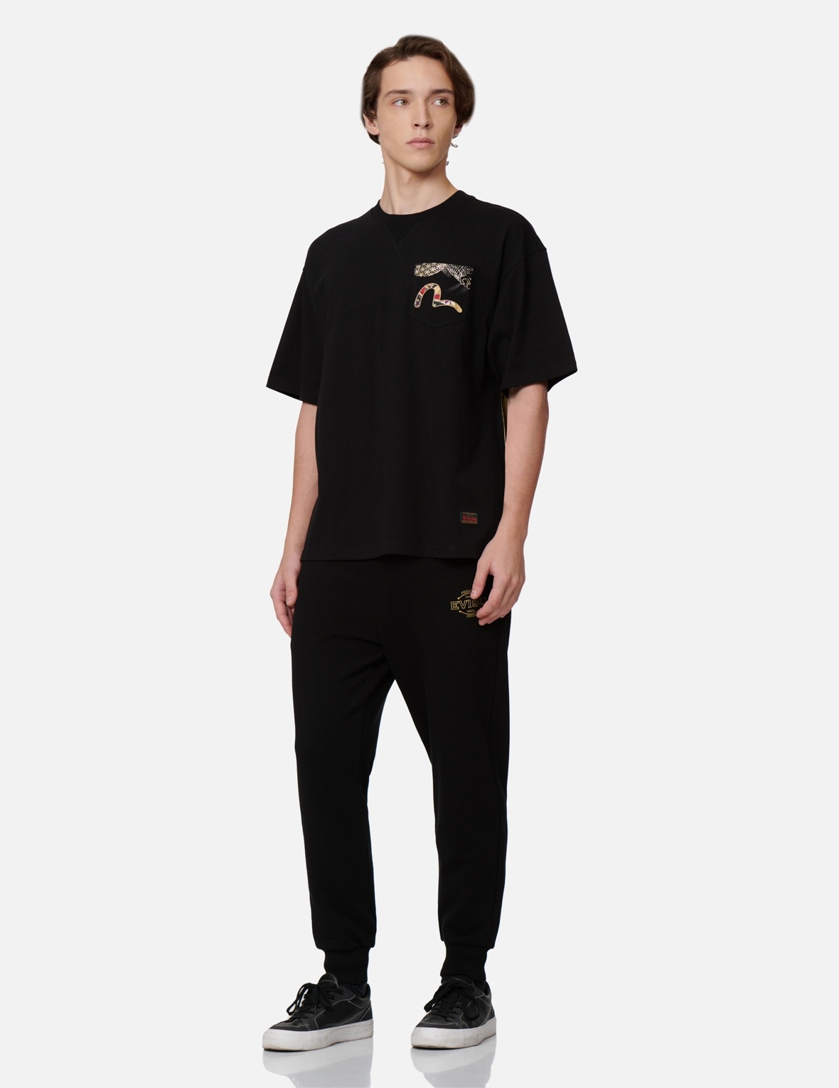 2-LAYER HAND-BRUSHED DAICOCK FOIL PRINT SWEATPANTS - 4