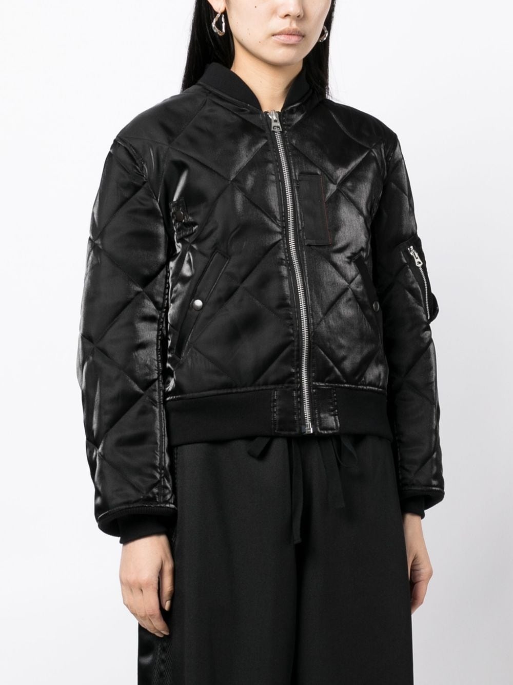 Black High-shine stretch-jersey leggings, Junya Watanabe