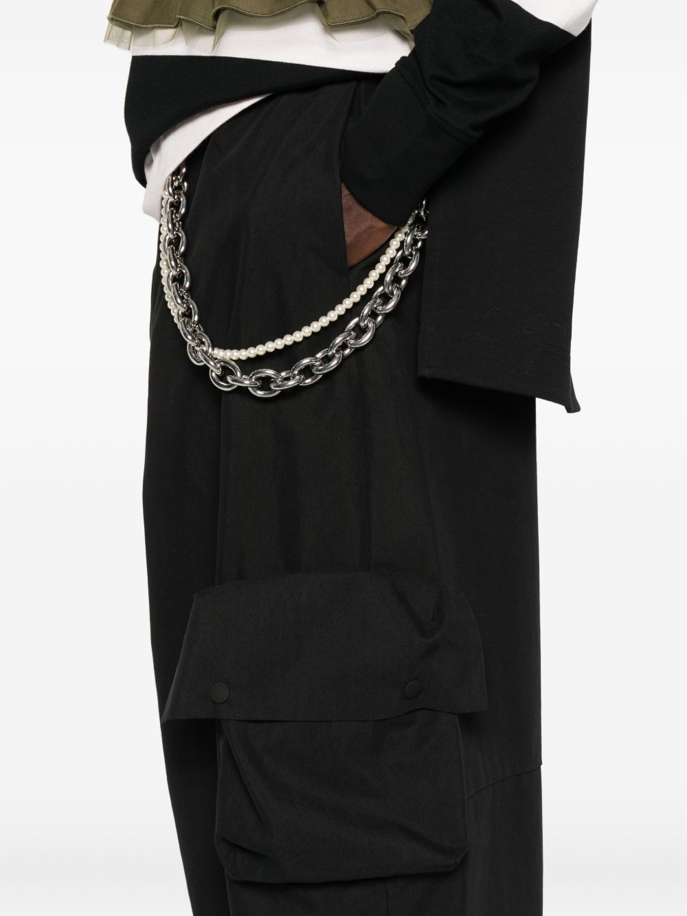 drawstring-fastening multi-pockets trousers - 5