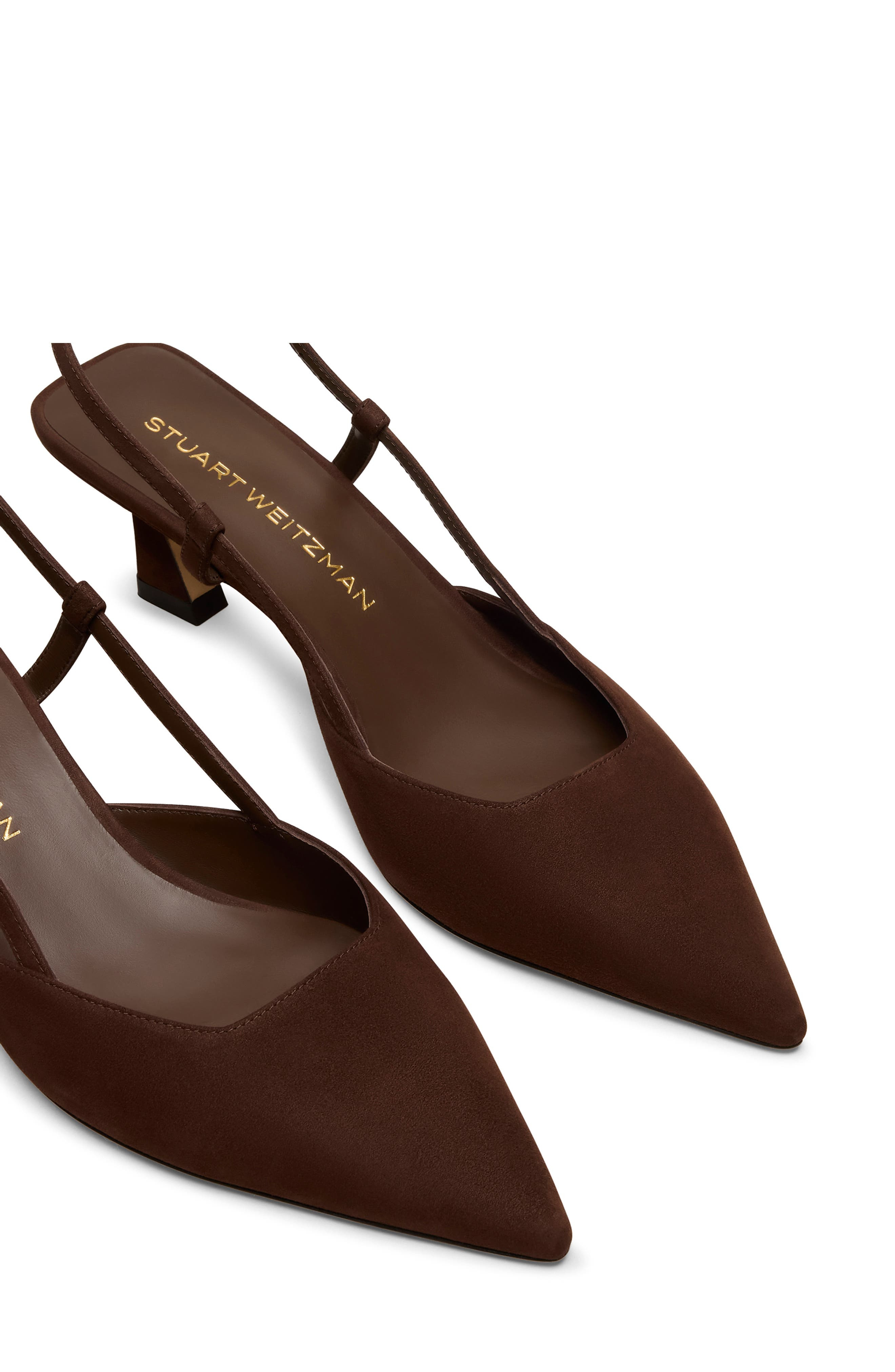 Stuart Weitzman Vinnie 50 Slingback Pump in Walnut/walnut at Nordstrom - 3