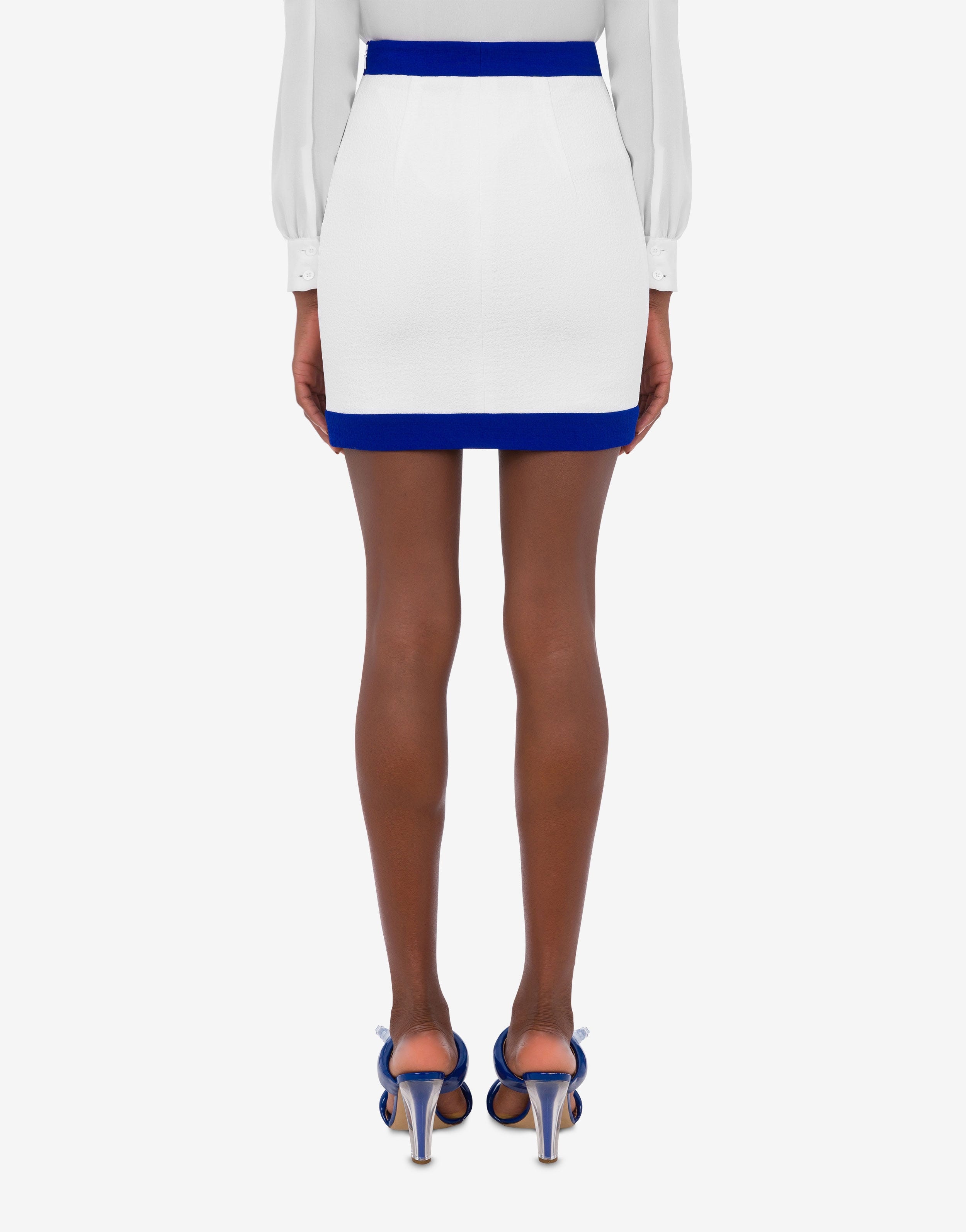 HEART BUTTONS CRÊPE MINI SKIRT - 3