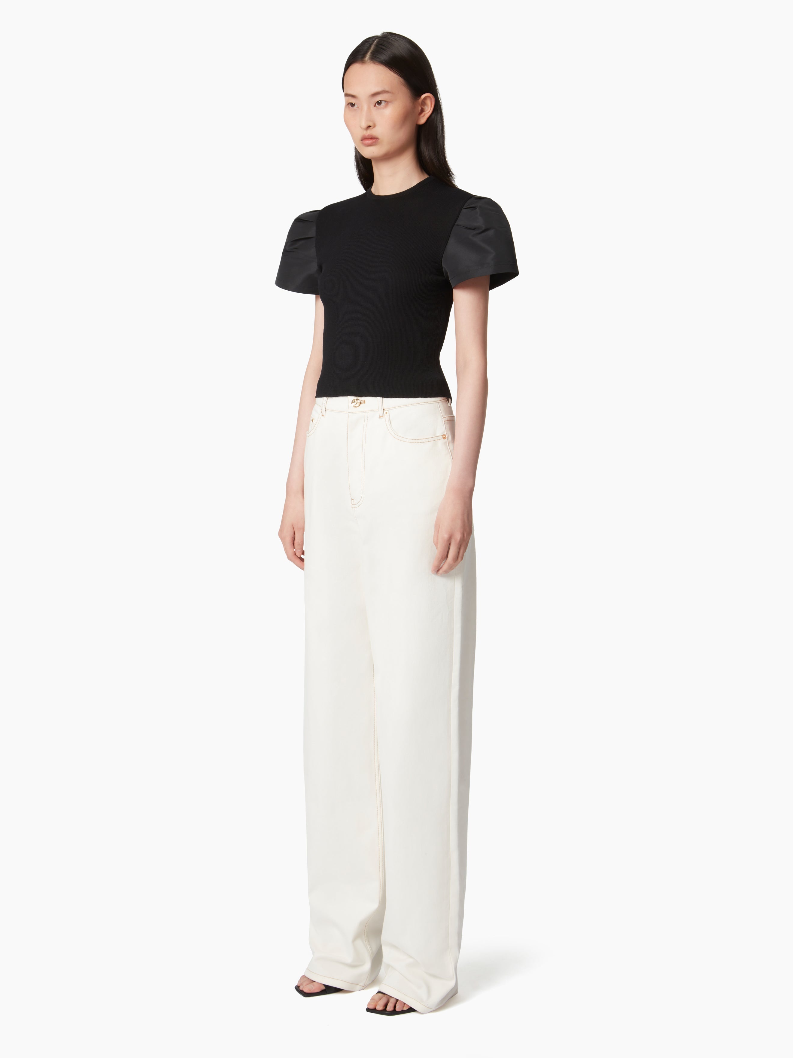 T-SHIRT WITH PEPLUM SHORT SLEEVES - 2