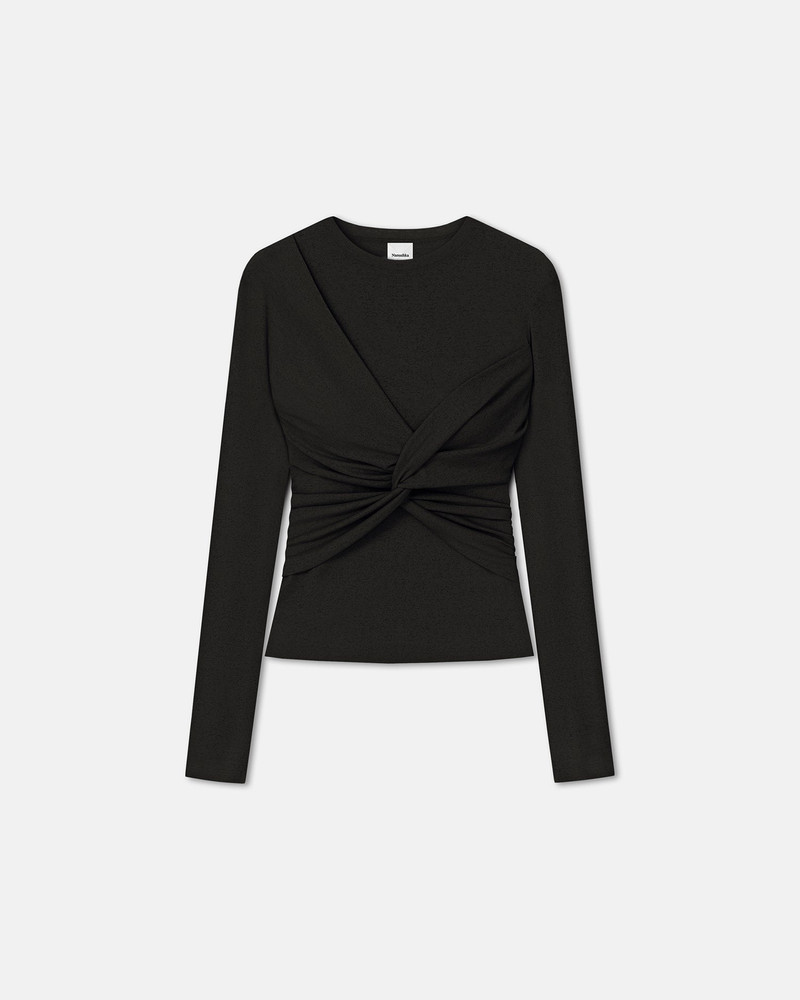 Draped Mesh Jersey Top 1