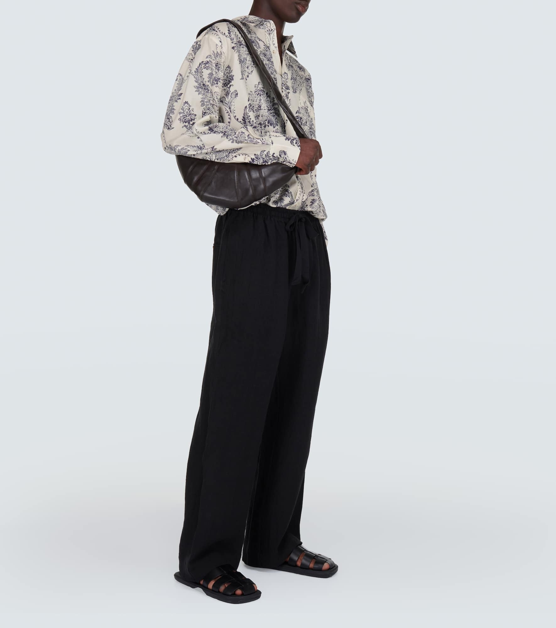 Wide-leg linen pants - 2