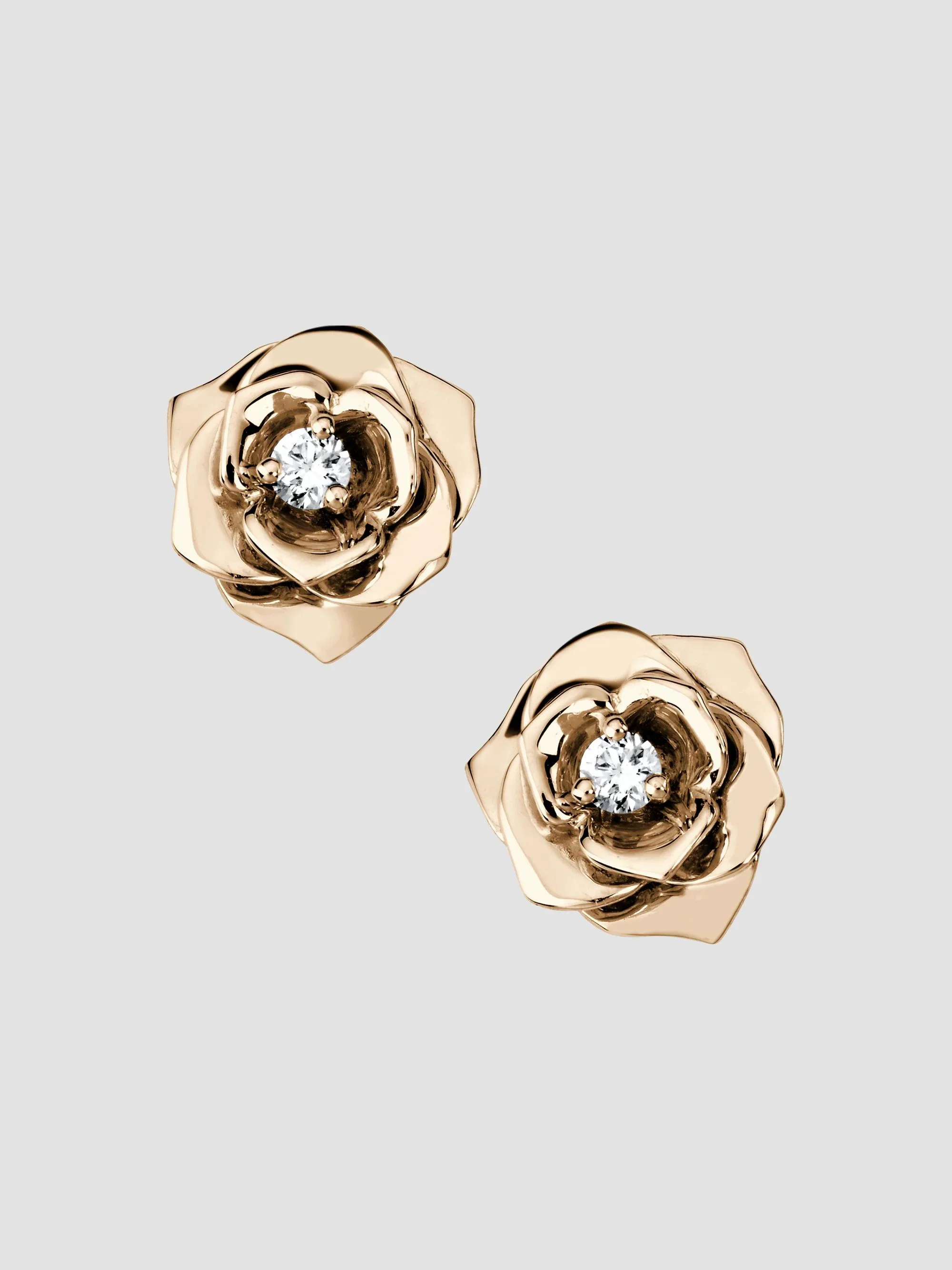 Women's Rose Diamond & 18K Rose Gold Stud Earrings - Rose Gold - 1