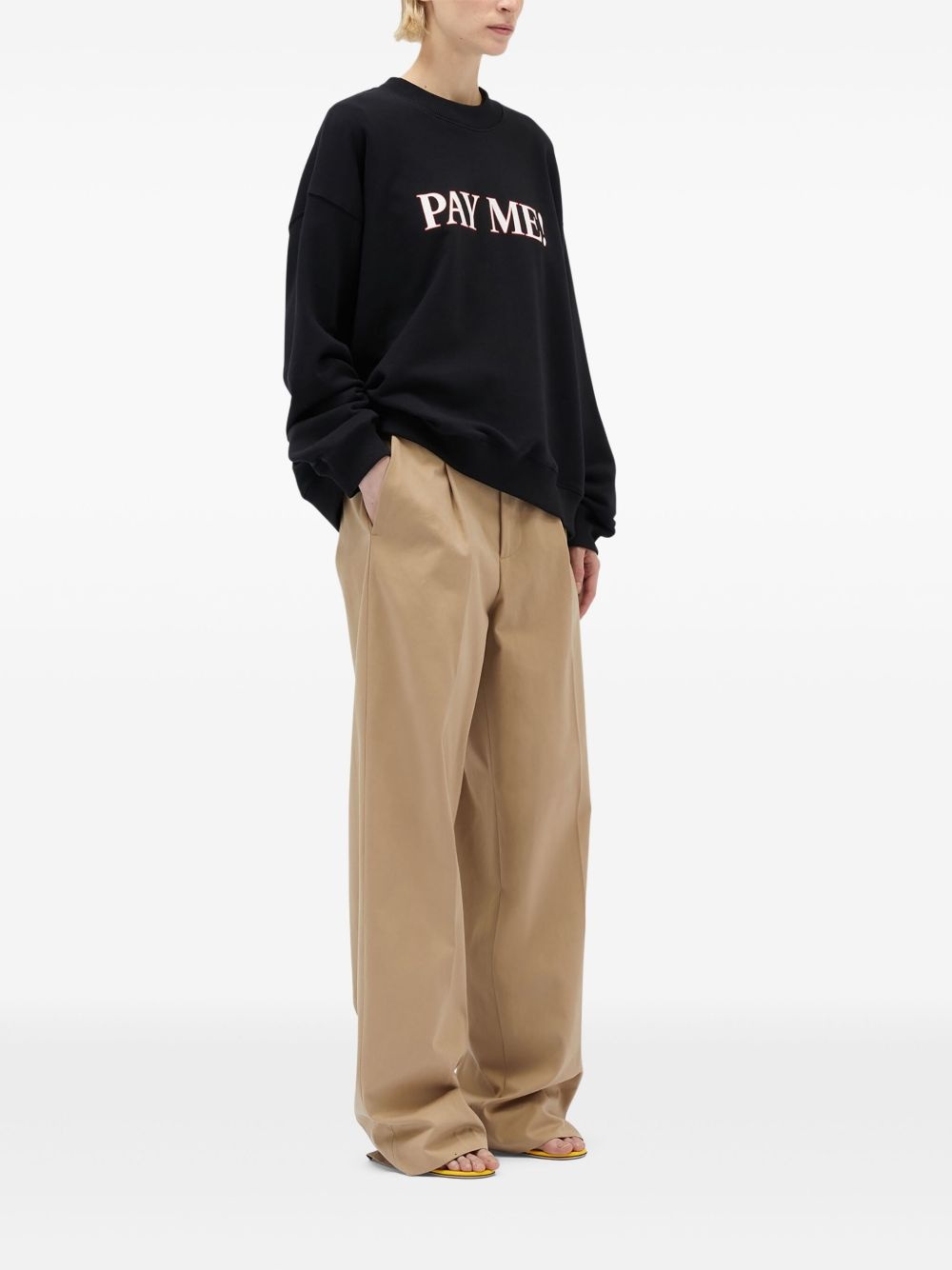 slogan-print sweatshirt - 3