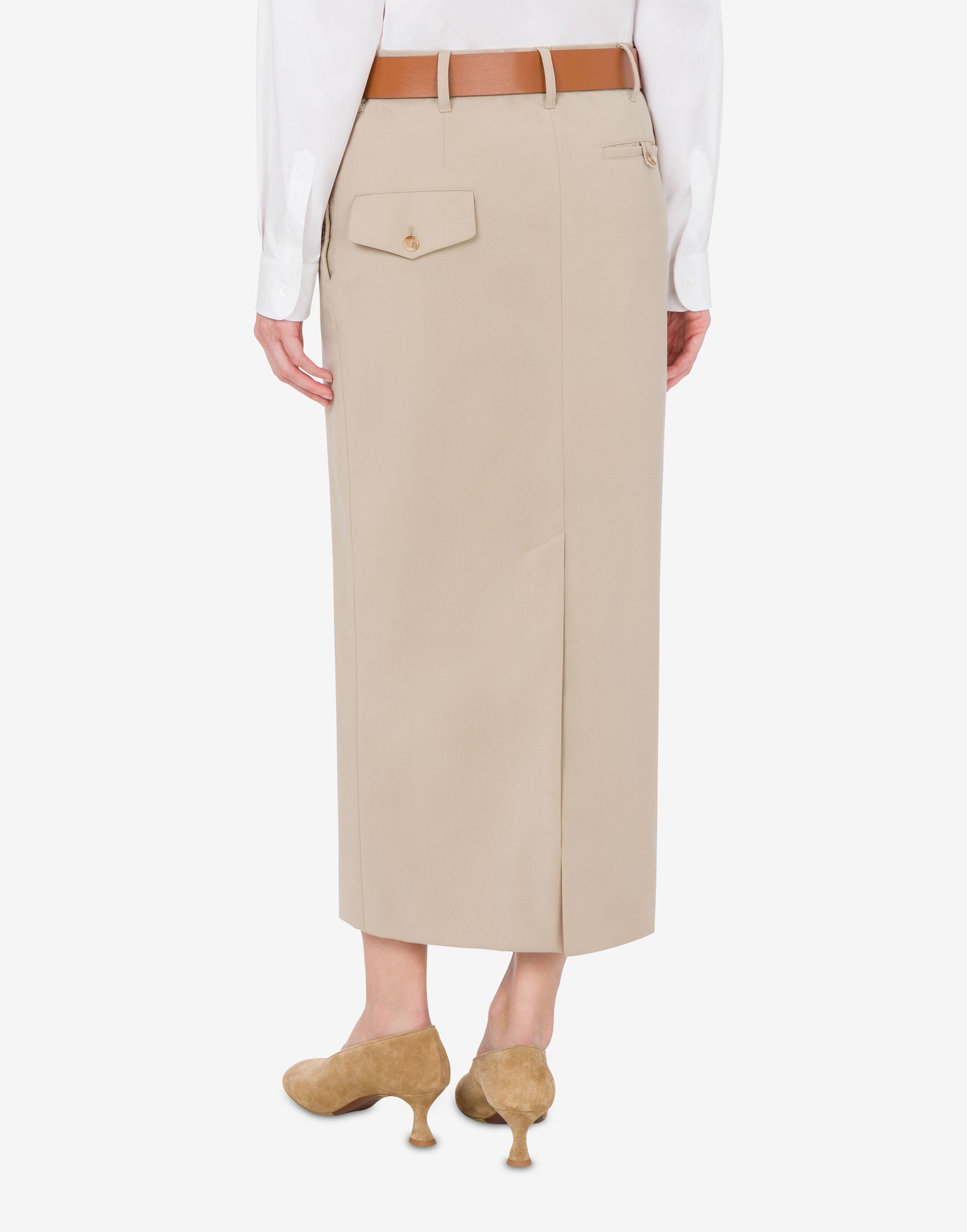 WOOL TWILL SKIRT TAILORED TWIST - 2
