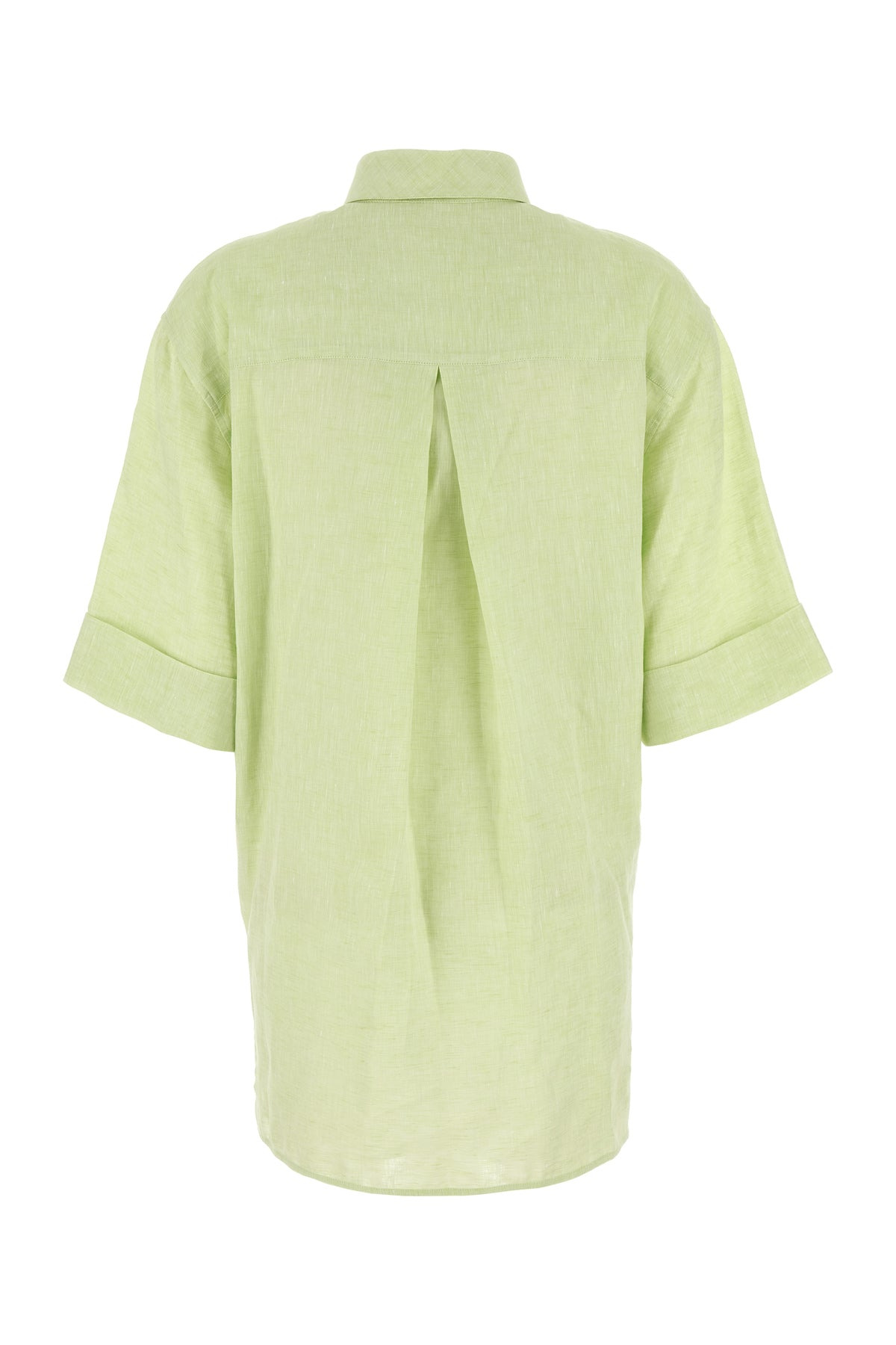 Pastel green linen blouse - 2