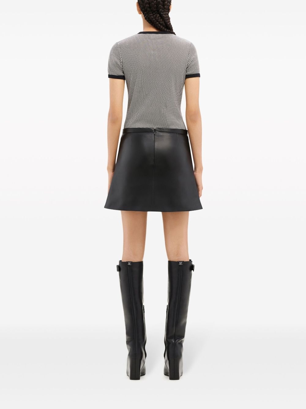 contrasting-trim cotton T-shirt - 4