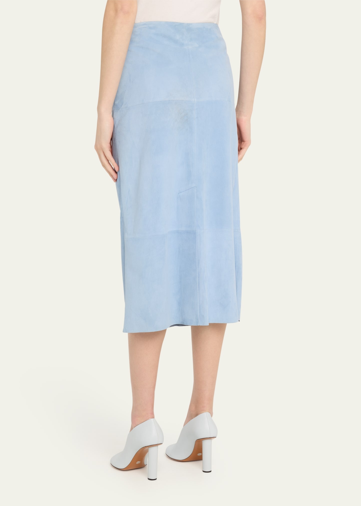 Nadia Pencil Suede Midi Skirt - 3