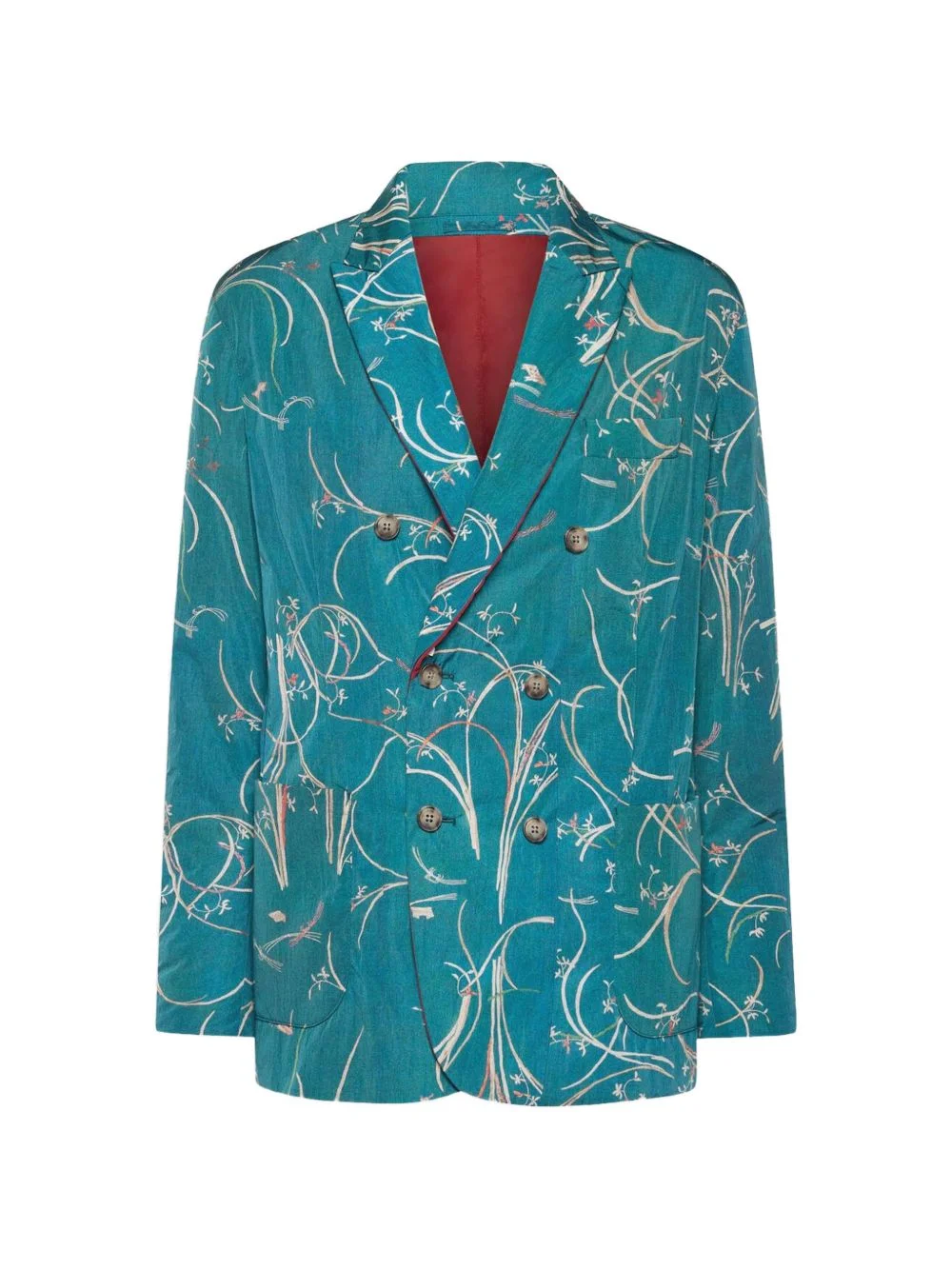 Integra floral-print double-breasted blazer - 1