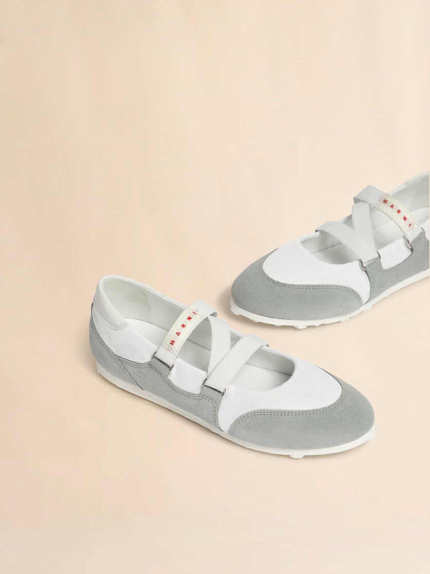 SOCCER RETRO GREY BALLERINA TRAINERS - 4